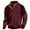 Wine, variant on GJSYRH Mens Cable Knit Pullover Sweater Casual Long Sleeve Stand Collar Button Knitted Sweaters Orange M