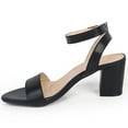 thumbnail image 2 of DADAWEN Women's Open Toe Sandals Chunky Heel Dress Shoes Ankle Strap Shoes Black Size 10 US, 2 of 7