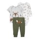 thumbnail image 1 of Set 3pzs c/pantalón Carter's Child of Mine Blanco Estampado Zorritos 0-3M, 1 of 4