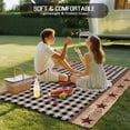thumbnail image 4 of Red Texas Star Farmhouse Outdoor Rug for Patio/Deck/Porch, Non-Slip Large Area Rug 3 x 5 Ft, Black Plaid Berry Country Indoor Outdoor Rugs Washable Area Rugs, Reversible Camping Rug Carpet Runner, 4 of 8