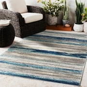 Luxe Weavers Lagos Collection 7501 Blue Size 5x7 Abstract Area Rug