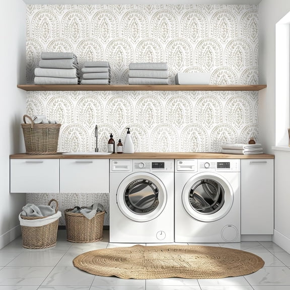 Boho Peel and Stick Wallpaper Modern Wall Paper Peel and Stick Removable Contact Paper Self Adhesive Wallpaper for Bedroom and Bathroom Cabinet Shelf Liner Vinyl 393.7 "x17.3