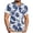 Z19 Navy, variant on Erwazi Men's Hawaii Printed Cotton Linen Shirt Short Sleeve Collared Button Down Casual Shirt with Chest Pocket