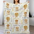 Personalized Lion Baby Blanket Custom Monogrammed Receiving Blankets