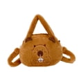 thumbnail image 3 of Bolso bandolera de capibara con dibujos animados, suave y de peluche, ideal para picnics, fiestas y vacaciones., 3 of 9
