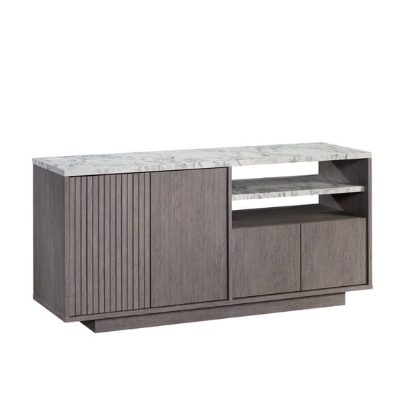 Newboti Furniture Credenza for TVs up to 65" with Concealed Storage, Brown finish BN.0192