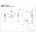 thumbnail image 3 of Kingston Brass KB918 Magellan Widespread Bathroom Faucet, Brushed Nickel, 3 of 3
