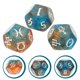 thumbnail image 4 of FELTECHELECTR Juego de 3 dados poliédricos de acrílico de colores, 4 of 6