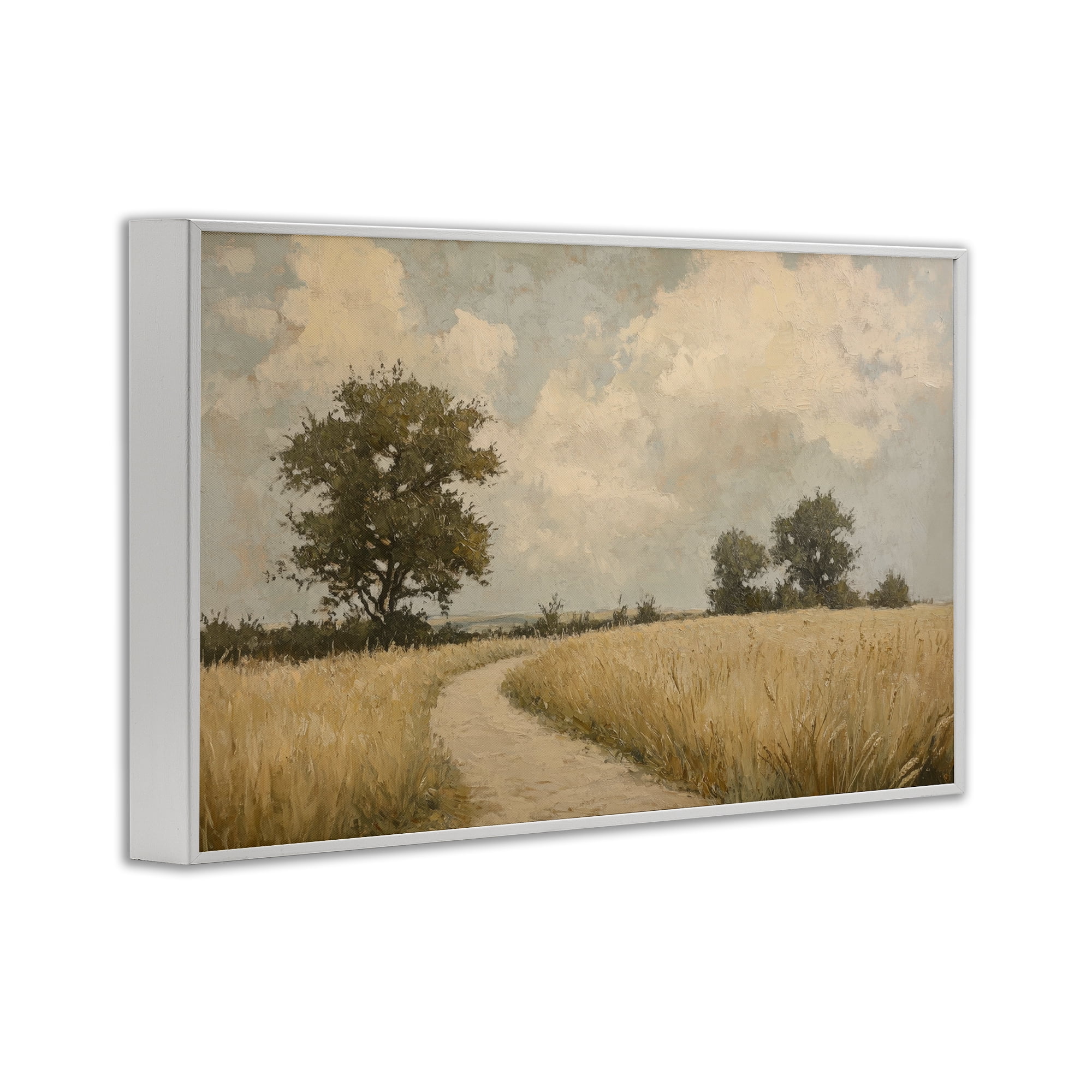 Stupell Industries Soft Field of Wheat White Framed Giclee Art, design by Petal Prints Design