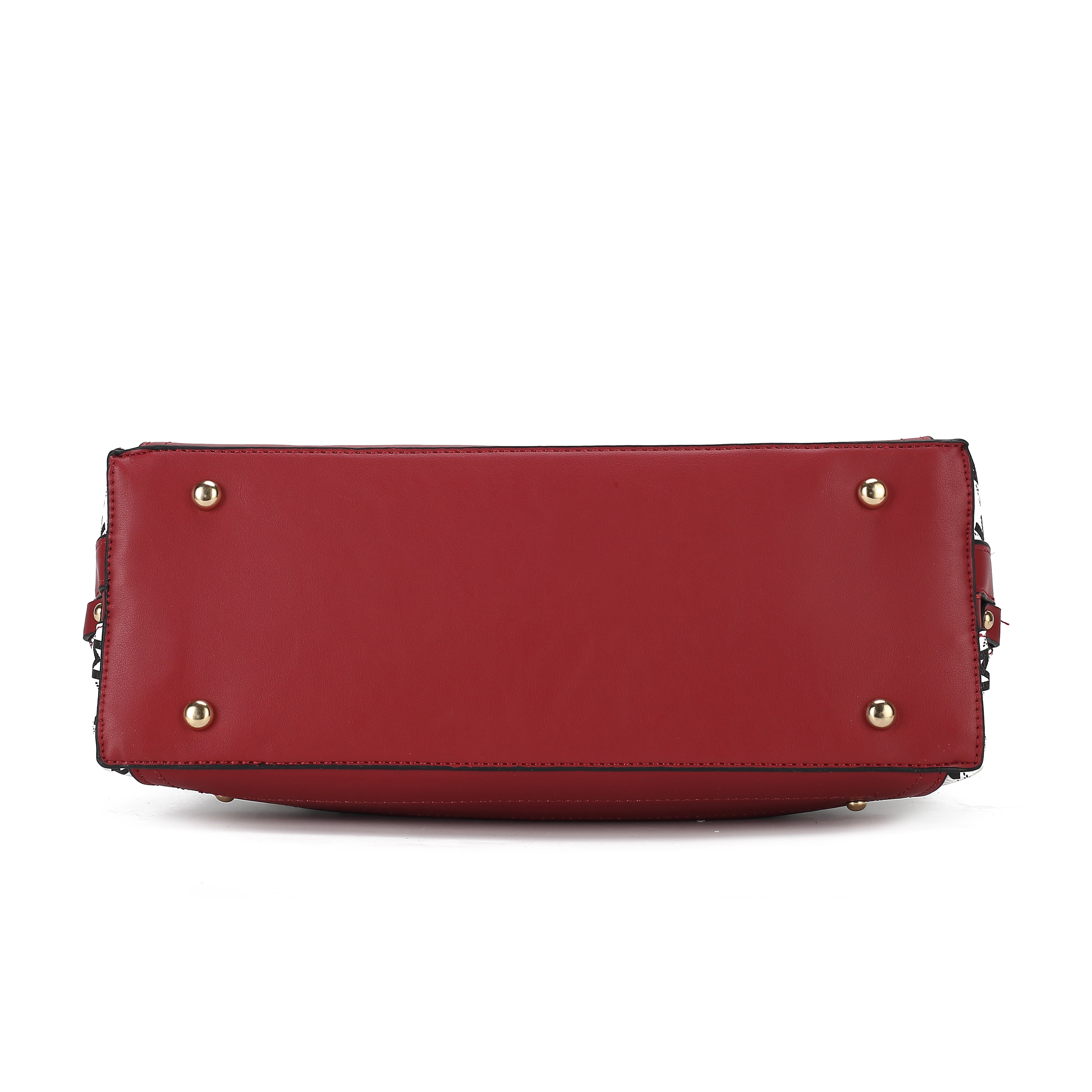 MKF Collection Frida Vegan Leather Women's Satchel Bag & Wristlet Wallet, Stylish Top-handle Purse Handbag 2 pcs by Mia K - Black