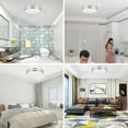 thumbnail image 3 of ENERGETIC 14" LED Ceiling Light, Dimmable Modern Flush Mount, Brushed Nickel, 3 Color Temperature, 3 of 7