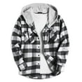 thumbnail image 2 of COOFANDY Men's Fleece Shirt Hoodie Jacket Long Sleeve Button Down Drawstring Sweatshirt, 2 of 7