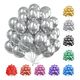 thumbnail image 1 of Globos 10 Redondos Metálicos 100 Pcs Decoración Xtellar plateado, 1 of 3