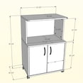 thumbnail image 4 of Nexera 299 Mobile Microwave Cart 2-Door Walnut, 4 of 4