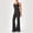 Black, variant on TMOYZQ Womens Flare Leg Jumpsuits Tummy Control Backless Unitard One Piece Workout Outfit Scoop Neck Sleeveless Yoga Bodysuit