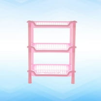 Masteelf Square Storage Rack Detachable 3-layers Holder Kitchen Bathroom Rack (Pink)