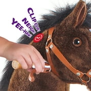 PonyCycle Kid-Powered Hores Ride-On Toy, No Battery, Smooth Wheels, Ages 3-4, Chocolate Brown, Ux321