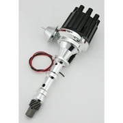 Pertronix D101700 Flame-Thrower Billet Distributor with Ignitor II Electronics. Vacuum Advance. Black Female Style Cap