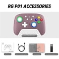 thumbnail image 5 of Mando de juegos inalámbrico Bluetooth RGP01, joystick con efecto Hall RGB para PC, Android, iOS y Steam., 5 of 5