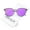 Black / Purple Mirror, variant on zeroUV Female Women's Metal Frame Arrow Temples Colored Mirror Flat Lens Cat Eye Sunglasses (Black / Purple Mirror) - 58mm