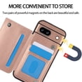 thumbnail image 6 of SaniMore for Google Pixel 8A 6.1" 2023 Case with Flip Wallet Credit Card Holder, Premium PU Leather Magnetic Clasp Kickstand Heavy Duty Shockproof Anti-drop Cover For Google Pixel 8A, Rosegold, 6 of 10