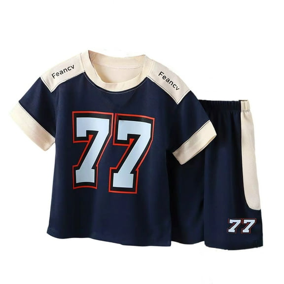 oqasdz Baby Boy Outfits Girls Short Sleeved Quick Drying T Shirt and Shorts Sports Running Casual Summer Two Piece Set /9-10 Years