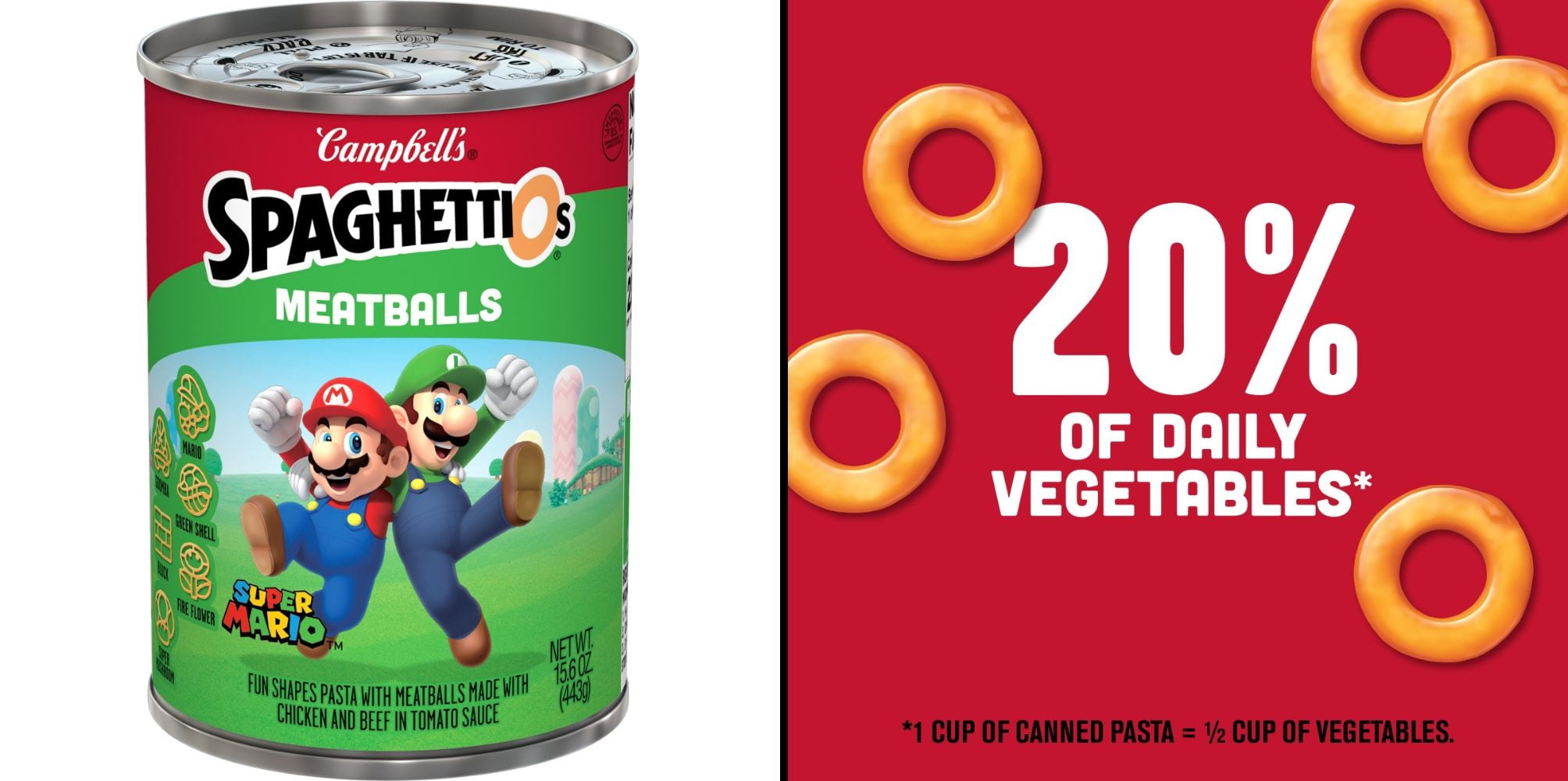 Campbell's SpaghettiOs with Meatballs Super Mario 15.6 oz