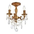 thumbnail image 3 of Rosalia 3 light French Gold Flush Mount Clear Royal Cut Crystal, 3 of 7