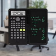 Roiihwy Scientific Calculators Office Calculators with Notepad Desktop, 6 - Inch Screen Display Calculator with Lcd Writing Tablet for Exam Classroom Use, Black
