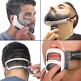thumbnail image 2 of Beard And Neckline Shaving Guide, Hair Cutting Tool Kit For Men, Goatee Mustache Shaping Template White, 2 of 4