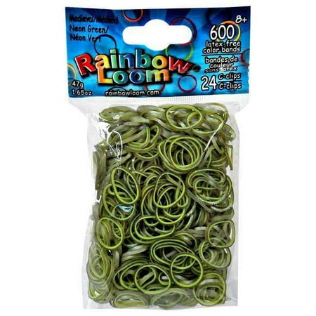 Rainbow Loom Medieval Neon Green High Quality Rubber Bands, the Original Rubber Bands for Everything Rainbow Loom, Children Ages 7 and Up.