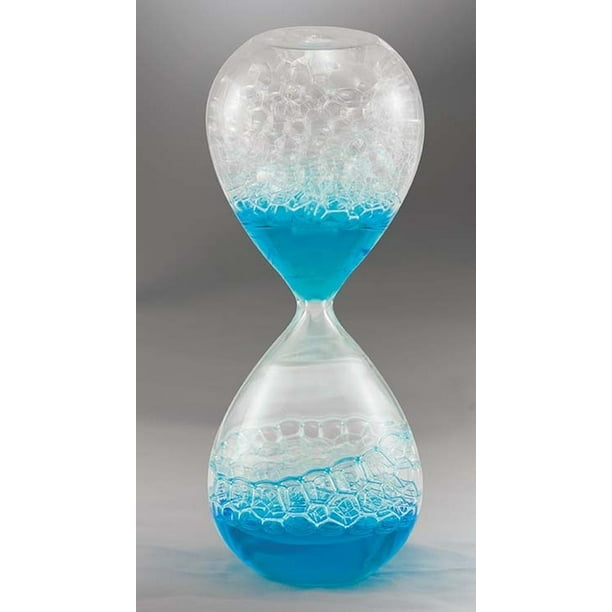 Bubble Hourglass Timer w/Blue Bubbling Liquid