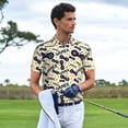 thumbnail image 3 of Fotbe Game Controller Pattern Men’s Golf Polo Shirt – Breathable Performance Golf Shirt with Button-Down Collar-Large, 3 of 6