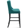 thumbnail image 4 of Modway Baronet Bar Stool Upholstered Fabric Set of 2 in Teal, 4 of 7
