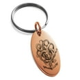 thumbnail image 1 of Stainless Steel Nautical Octopus Anchor Engraved Small Oval Charm Keychain Keyring, 1 of 1