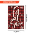 thumbnail image 3 of Watercolor Buffalo Plaid Let it Snow Garden Flag, Christmas Winter Holiday Farmhouse Yard Outdoor Decoration 12x18 In, 3 of 7