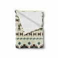thumbnail image 2 of Tribal Soft Flannel Fleece Throw Blanket, Pattern Inca Illustration Geometric Arrangement, Cozy Plush for Indoor and Outdoor Use, 50" x 70", Beige and Brown, by Ambesonne, 2 of 6