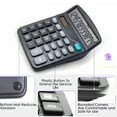 thumbnail image 4 of Desk Calculator For Office, Dual Power Large Display Basic Calculator Functions With Big Button And Financial Features For Home And Business Use (Black), 4 of 5