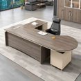 thumbnail image 2 of Luxury Storage Office Desks Working Floor Wooden Laptop Office Desks Meeting Console Scrivania Ufficio Lavoro Room Furnitures My Lux Decor Round, 2 of 22