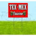 thumbnail image 1 of Texmex Cuisine (18" x 24") Yard Sign, Includes Metal Step Stake, 1 of 6