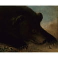 thumbnail image 3 of George Catlin 18x15 Black Modern Framed Museum Art Print Titled - Portraits of a Grizzly Bear and Mouse, Life Size (1846-1848), 3 of 5