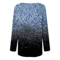 thumbnail image 4 of FAIWAD Tuniques pour Femmes Manches Longues Col Rond Bloc de Couleur Chandail Ample Fluide Long, 4 of 5