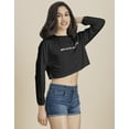 thumbnail image 3 of Moomaya Full Sleeves Boxy Crop Top , Round Neck Cotton T-Shirt Top For Women, 3 of 8