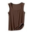 thumbnail image 1 of AherBiu Womens Summer Tank Tops Ribbed Knitted Basic Round Neck Basic Slim Tight Stretchy Sleeveless Tops T shirts, 1 of 6