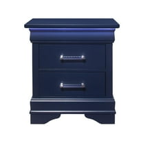 Global Furniture USA Charlie Blue Nightstand With Led, 1 Pack