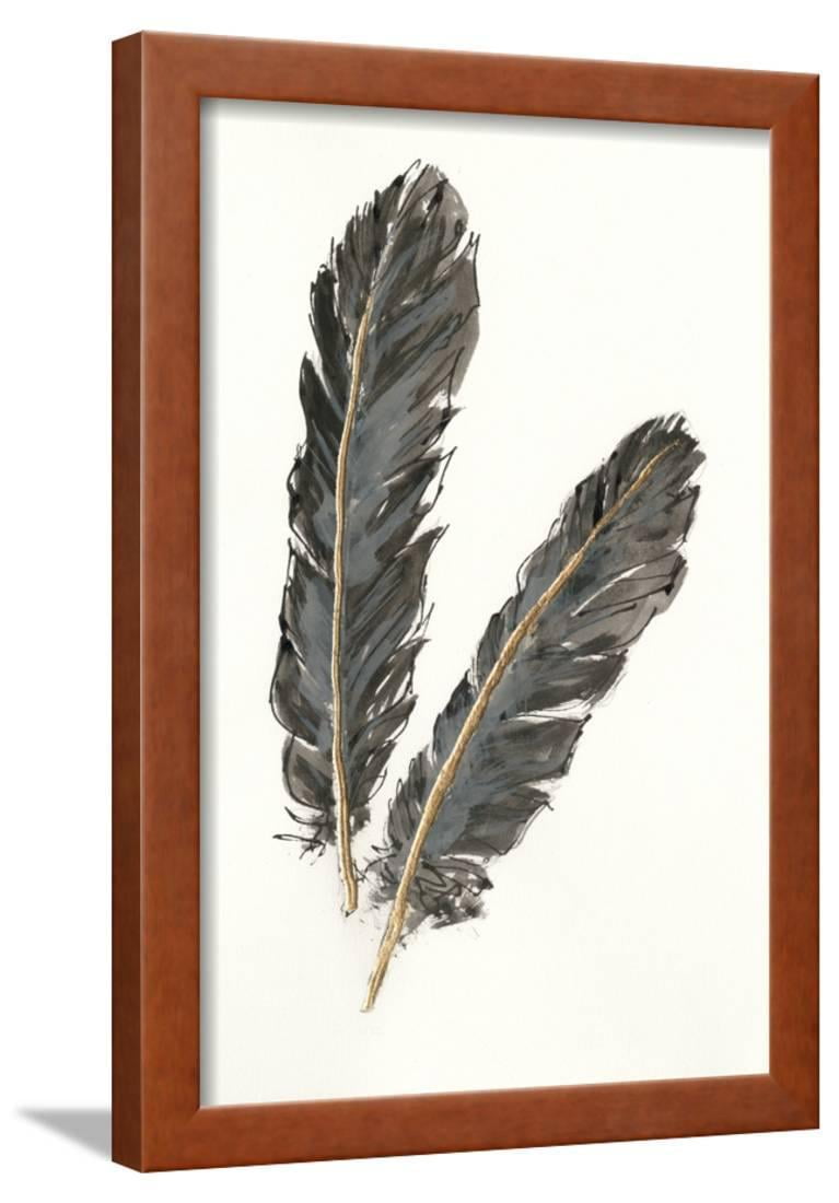 Gold Feathers IV Framed Print Wall Art By Chris Paschke