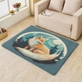 thumbnail image 2 of Fox Area Rug 4x5, Animals Rugs for Bedroom Living Room, Wildlife Carpet, Machine Washable Rug, Non Slip Soft Low Pile Rugs Home Decor T6&-105, 2 of 7