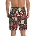 thumbnail image 3 of Naloa Winter Holiday Christmas Men's Short Pajama Pants, Lounge Comfort Shorts with Elasticized Waistband and Side Pockets - Medium, 3 of 9