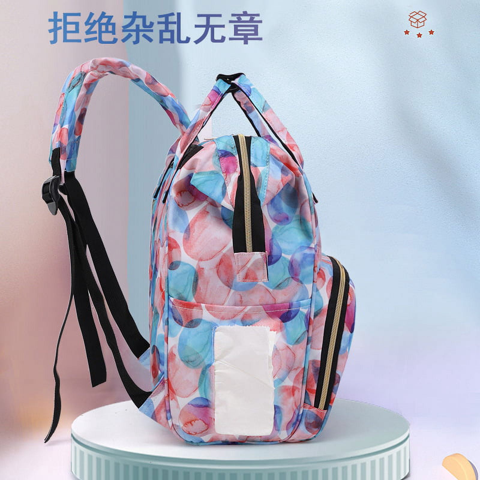 Mummy Bag Fashion Patterned Backpack Lightweight Large Capacity Backpack Maternity Baby Changing Bags Baby Stroller Backpack Diaper Changing Backpack