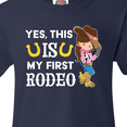 thumbnail image 4 of Inktastic Yes, this IS my First Rodeo- cowgirl in hat and boots Youth T-Shirt, 4 of 5